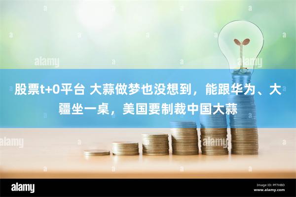 股票t+0平台 大蒜做梦也没想到，能跟华为、大疆坐一桌，美国要制裁中国大蒜
