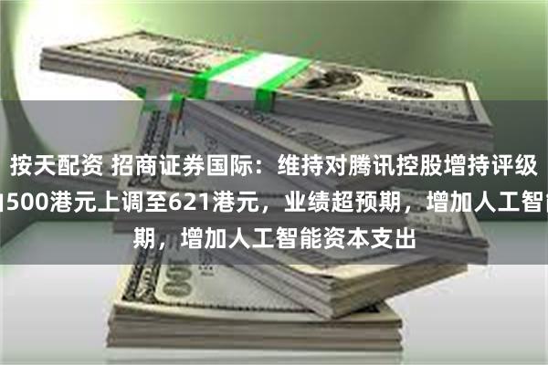 按天配资 招商证券国际：维持对腾讯控股增持评级，目标价由500港元上调至621港元，业绩超预期，增加人工智能资本支出