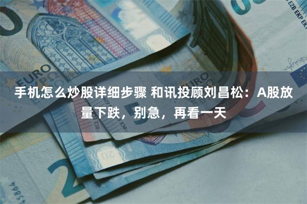 手机怎么炒股详细步骤 和讯投顾刘昌松：A股放量下跌，别急，再看一天