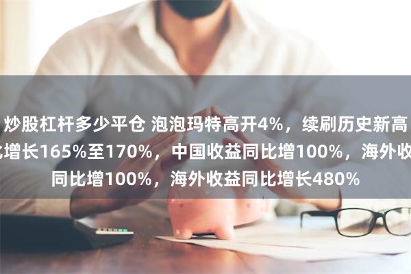 炒股杠杆多少平仓 泡泡玛特高开4%，续刷历史新高！一季度收益同比增长165%至170%，中国收益同比增100%，海外收益同比增长480%