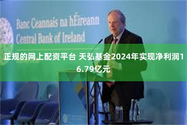 正规的网上配资平台 天弘基金2024年实现净利润16.79亿元