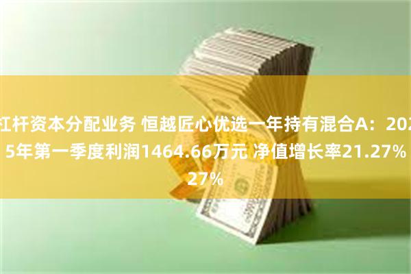 杠杆资本分配业务 恒越匠心优选一年持有混合A：2025年第一季度利润1464.66万元 净值增长率21.27%