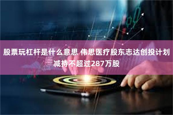 股票玩杠杆是什么意思 伟思医疗股东志达创投计划减持不超过287万股