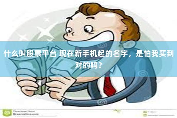 什么叫股票平台 现在新手机起的名字，是怕我买到对的吗？